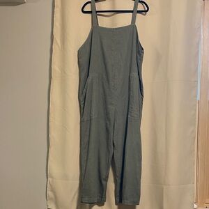 Universal Thread Olive Green Wide-Strap Jumpsuit